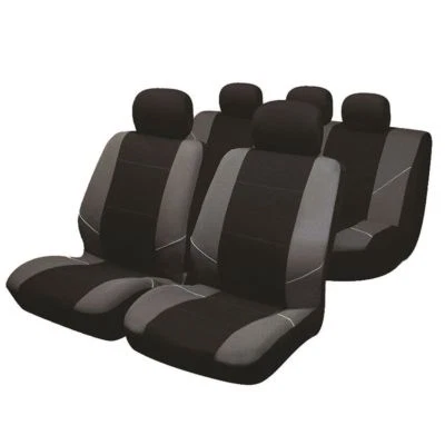 Black/Grey Full Set Front & Rear Car Seat Covers for Citroen C3 Picasso 09-On - Image 1 of 4