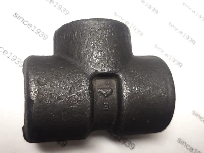 3/4" 3000# Threaded (NPT) Tee Forged Steel Pipe Fitting - Image 1 of 3