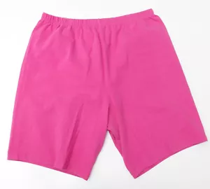 Vintage 80s Womens XL Basic Editions Cotton Aerobic Gym Shorts Neon Made in USA - Picture 1 of 10