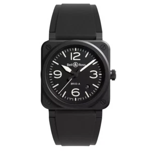 Bell & Ross BR 03 Black Matte 41mm Men's Watch BR03A-BL-CE/SRB - Picture 1 of 6