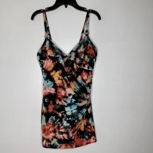 Vestido de baño Magicsuit 8 tie dye acanalado sobrepelliz de una pieza moldeador traje de baño vestido - Imagen 1 de 5