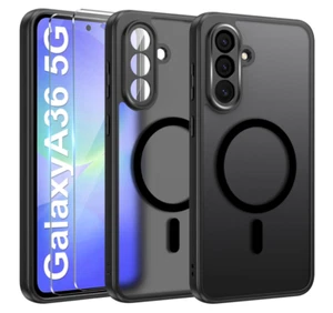Coque Magsafe Magnétique Noir pour SAMSUNG GALAXY A36 5G + 2 Verre Trempé - Imagen 1 de 8