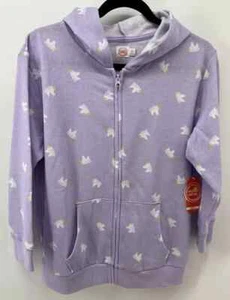 Wonder Nation Girls Zip UP Hoodie Purple Unicorn Size Large 10-12 - Picture 1 of 4