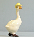 Retired Hagen Renaker Goose in Yellow Cowboy Hat