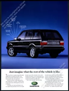 Range Rover 4.6 HSE 2000 SUV negro foto anuncio impreso vintage - Imagen 1 de 7
