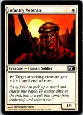 Infantry Veteran Magic The Gathering 2011 Card Light Play X1