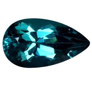 0.98 ct Eye-popping Pear Cut (8 x 5 mm) Brazil Paraiba Blue Apatite Gemstone - Picture 1 of 1