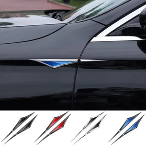 2x Car Sticker Door Side Fender Emblem Decorative Badge Decal Trim Accessories - Picture 1 of 16