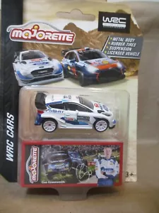 Majorette World Rally Cars #44 Gus Greensmith Ford Fiesta 1/63 Rubber Tires - Picture 1 of 4