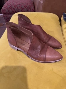 Free People 38 Royale D’Orsay Cut Out Stiefeletten Halbschuhe Used Leder - Bild 1 von 8