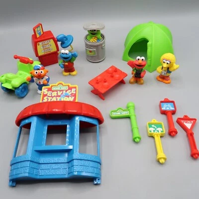 复古芝麻街人物服务站营地玩具 Tyco 1990 年代配件 — 第 1/4 张图片