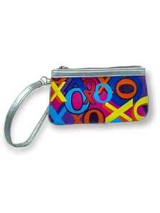 Xoxo Wristlet purse bag travel wrist size hot pink Multicolor handbag clutch - Picture 1 of 4