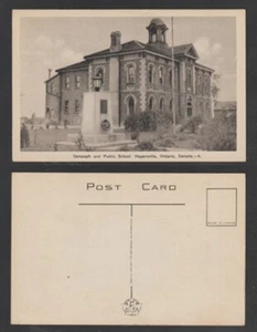 Hagersville Ontario Cenotaph Public School Haldimand County  Unused White Border - Picture 1 of 3
