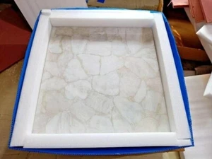 12" Square White Quartz Coffee Table Top Crystal Healing Gemstone Countertop Dec - Picture 1 of 7