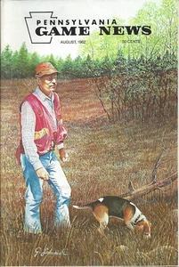 Pennsylvania Game News August 1982 cover by George Lavanish hunter beagle - Picture 1 of 3