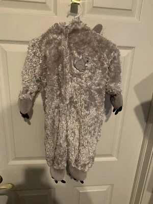 Chrisha Playful Plush Gray Wolf Costume Toddler Child Size 2T-4T One Piece - Image 1 of 4