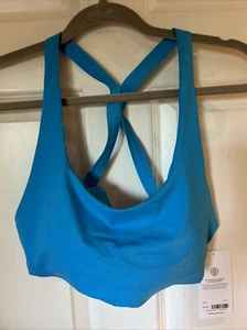NWT $54 ATHLETA Malibu Bikini Top turquo Blue Large (CUPS A-C) Racerback Padded - Picture 1 of 9