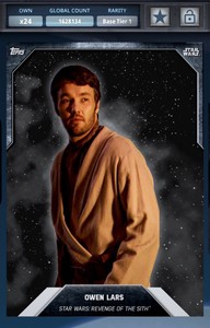 DIGITAL Topps Star Wars Card Trader SWCT Owen Lars Base tier 1 White 2016 x20