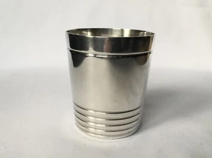 CHRISTOFLE Époque Art Deco TIMBALE en MÉTAL ARGENTÉ Modèle ONDULATION - Imagen 1 de 8