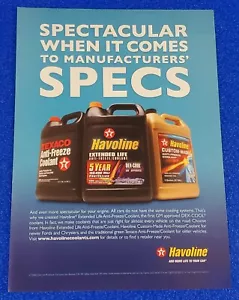2006 HAVOLINE EXTENDED LIFE ANTI-FREEZE/COOLANT ORIGNAL COLOR PRINT AD TEXACO - Picture 1 of 1