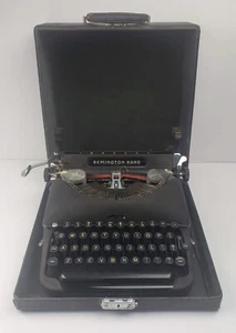 Vtg Remington Rand Deluxe Model 5 1940s Portable Typewriter B1229273 Works - Picture 1 of 12