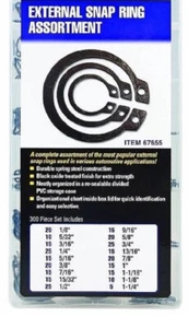 300 pz assortimento anelli a scatto esterni con custodia contenitore garage negozio auto - Foto 1 di 1