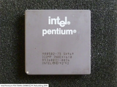 Intel Pentium P54 133MHz SY022 - Immagine 1 di 2