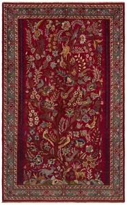 Kashmar Tapis Persan Fait Main 187x113 Cm - Fin, Orient, Tapis, Rouge - Picture 1 of 11