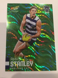 2020 Select Prestige AFL Green Parallel Rhys Stanley Geelong Cats #13