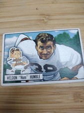 Weldon Humble Card Football Weldon "Hum" Humble 1951 Bowman #1  Card NFL AFL