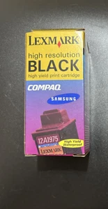 Sealed Box Lexmark 75 Black High Yield InkJet 12A1975 Genuine High Resolution - Picture 1 of 7
