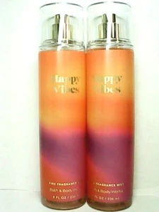 Lot set 2 Bath & Body Works Happy Vibes Fragrance Mist Perfume Body Spray 8 oz - Picture 1 of 3