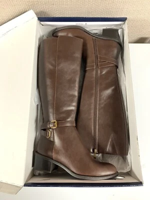 Botas hasta la rodilla Chaps Rhiannan para mujer marrón oscuro talla 7,5 B NUEVAS NUEVAS EN CAJA Foto 1 de 4