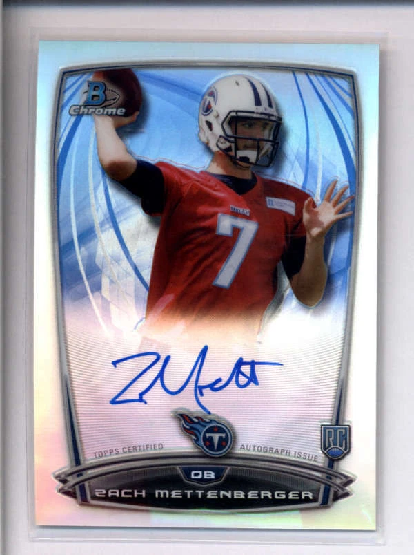 ZACH METTENBERGER 2014 BOWMAN CHROME REFRACTOR ROOKIE AUTOGRAPH AUTO AJ4100 - Image 1 of 1