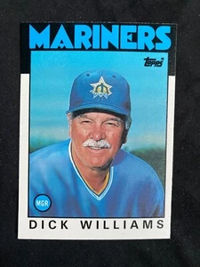 1986 Topps Traded #124T Dick Williams MG Seattle Mariners - Picture 1 of 1