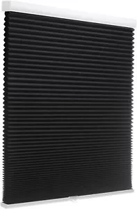 Cellular Shades Cordless Blinds Blackout for Indoor Windows Black 72" W x 72" H - Picture 1 of 3