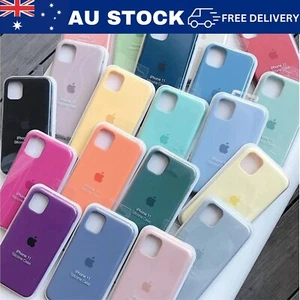 Liquid Silicone Case For iPhone 15 14 13 12 11 Pro Max Mini X XR XS 7 8 Plus SE - Picture 1 of 15