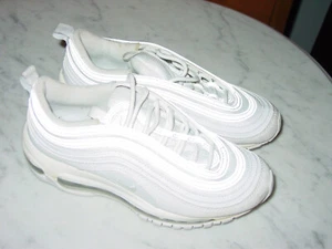 2021 Mens Nike Air Max 97 "Triple White" Wolf Grey/Black Running Shoes! Size 12 - Picture 1 of 14