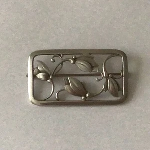 Georg Jensen Tulpe Square Vintage Brosche Anstecknadel Sterling Silber Denmark - Bild 1 von 11