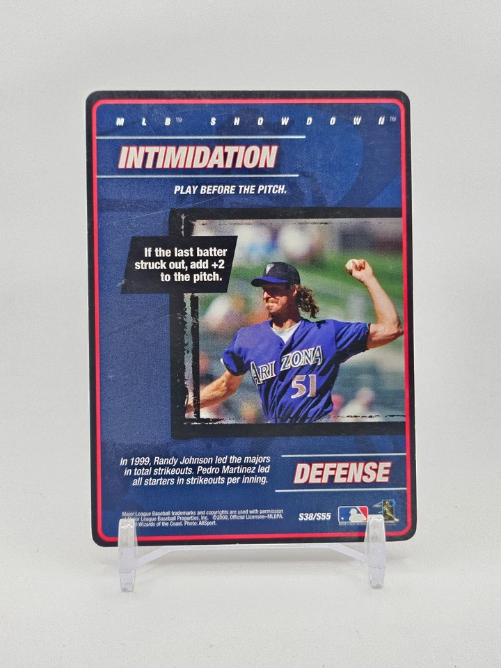 Randy Johnson INTIMIDATION "Strategy Defense" 2000 MLB Showdown #S38/S55 - Image 1 of 2