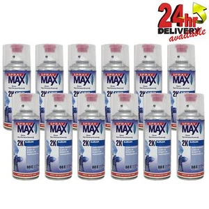 12 X SPRAYMAX 680061 2K BRILLO CAPA TRANSPARENTE AEROSOL 400ML - COMBUSTIBLE GASOLINA RESISTENTE - Imagen 1 de 1
