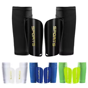 Shin Guard Sleeves Protective Shin Pads Soccer Sock inserts Gear For Kids Youth - Picture 1 of 23