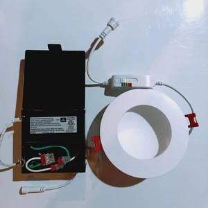 Commercial Electric Low Glare LED 4" Adjustable Temp Canless Recessed Light  - Picture 1 of 9