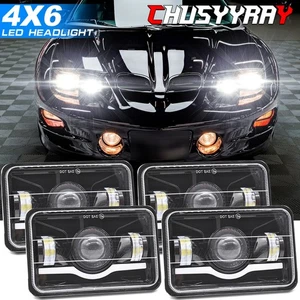 4x Fit 1998-2002 Pontiac Firebird 4x6" LED HEADLIGHT Hi-Lo Beam Super Bright - Picture 1 of 15