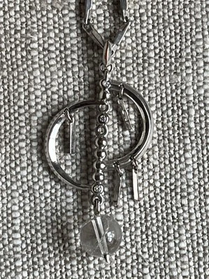 Collar colgante Eddie Borgo cristal plateado  Foto 1 de 4