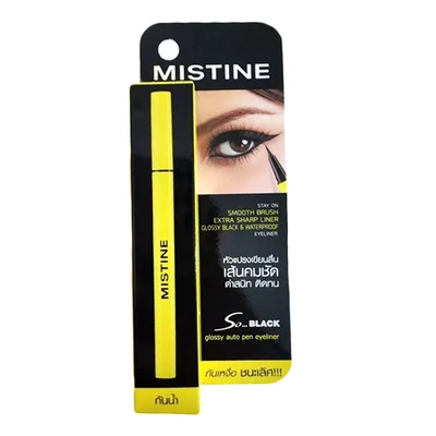 Delineador de ojos automático brillante So Black MISTINE afilado impermeable secado rápido U Foto 1 de 4