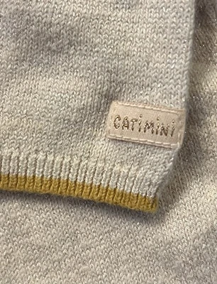 Cárdigan Catimini Gris Perla Delantero y Trasero - Talla 18M Foto 1 de 4