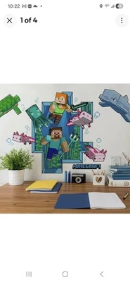 Calcomanía de pared RoomMates RMK5005GM Minecraft gigante pelar y pegar Foto 1 de 4