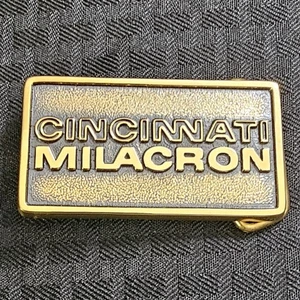 Cincinnati Milacron Co Solid Brass Belt Buckle Made in USA by The Buckle Works - Picture 1 of 5