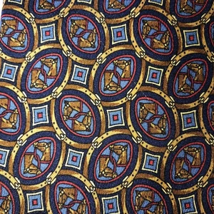 Brooks Brothers Tie Makers Vintage 100% Silk Necktie Horses Made In USA - Picture 1 of 6